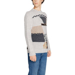 Gianni Lupo Beige Marabou Sweater for men, fall/winter knitwear, acrylic, alpaca, wool, and viscose blend, side view with casual fit