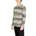 Gianni Lupo Gray Polyacrylic Sweater for Men - Fall/Winter Collection, 70% Polyacrylic, 30% Wool