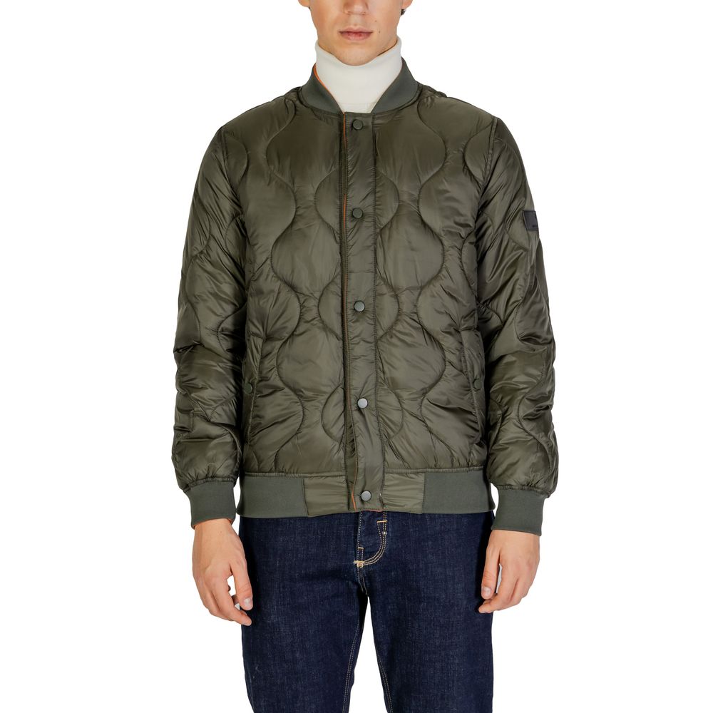 Gianni Lupo Green Polyamide Jackets & Coat for Men - Fall Winter Collection