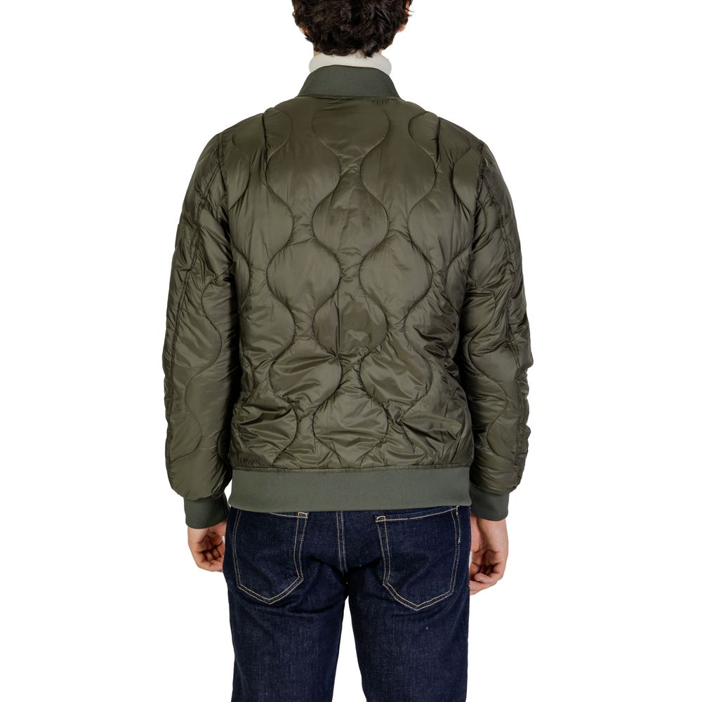 Gianni Lupo Green Polyamide Jackets & Coat for men, featuring fall/winter collection design with 100% polyamide composition.
