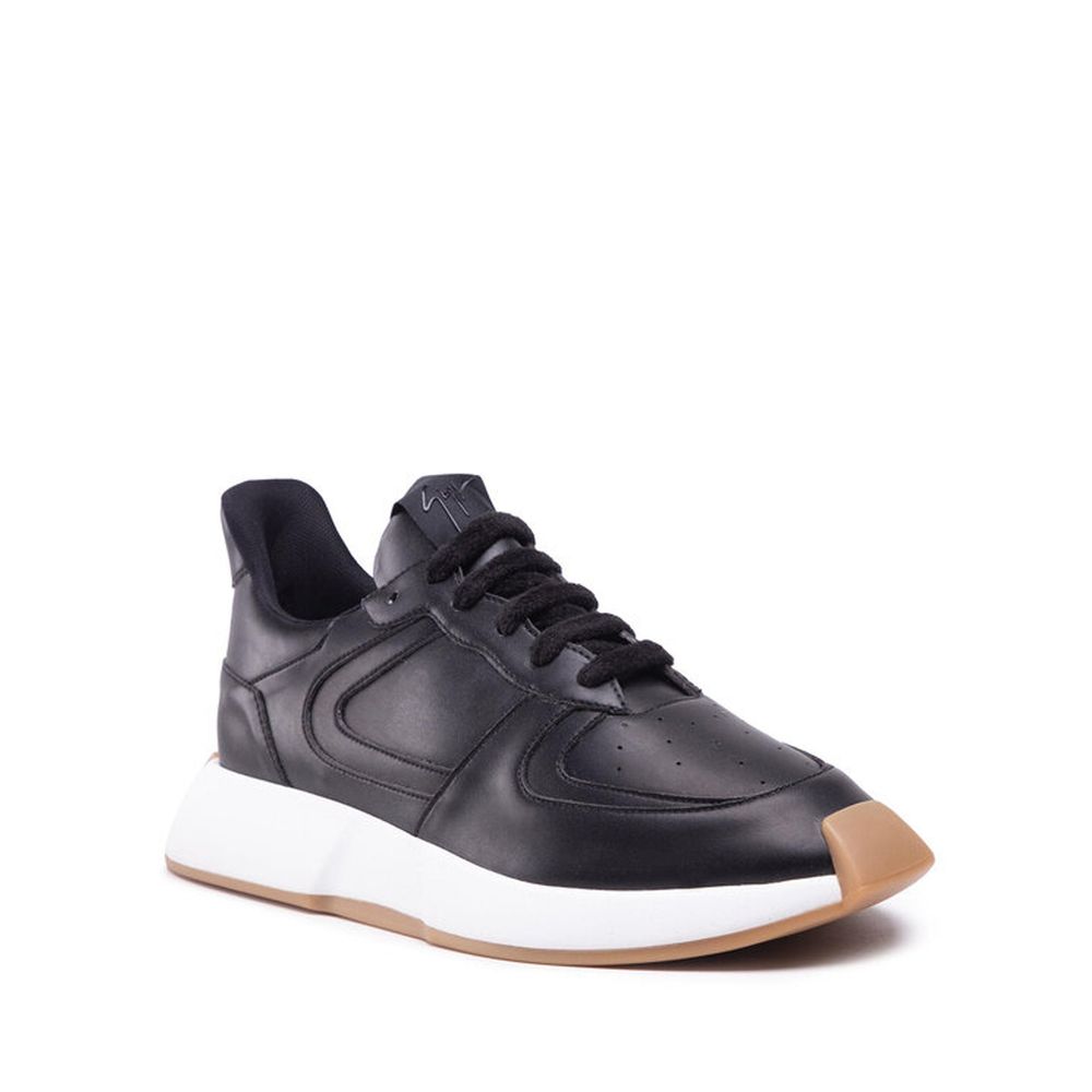 Giuseppe Zanotti Black Calfskin Chunky Sneakers