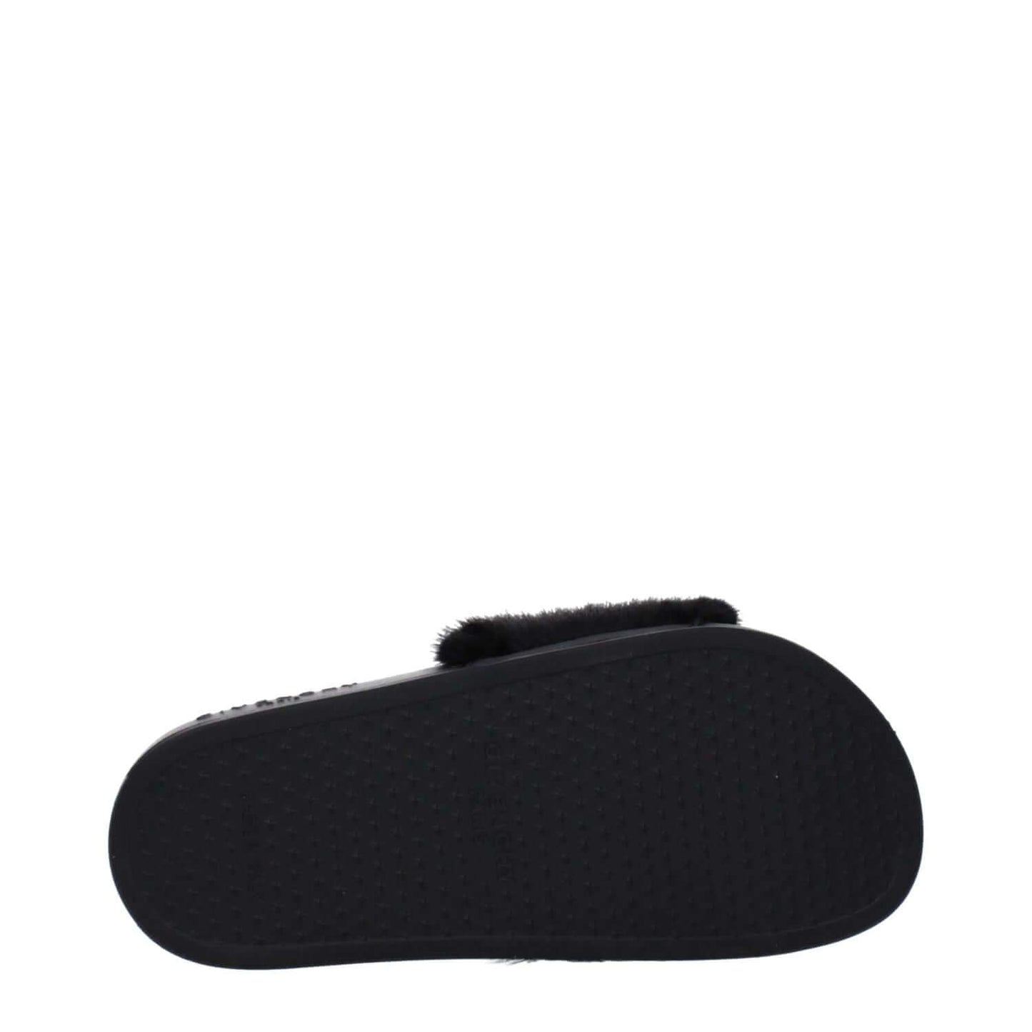 Givenchy Black Cotton Slippers