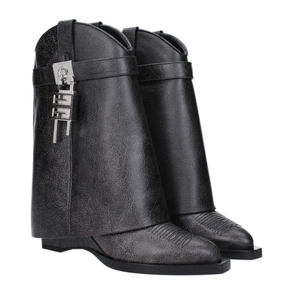 Givenchy Black Leather Ankle Boots