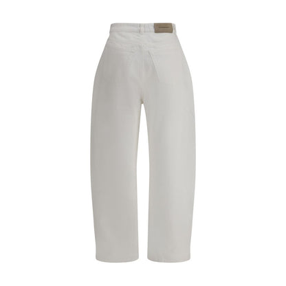 Back view of Givenchy White Cotton Jeans Denim with a barrel silhouette and classic five-pocket design.
