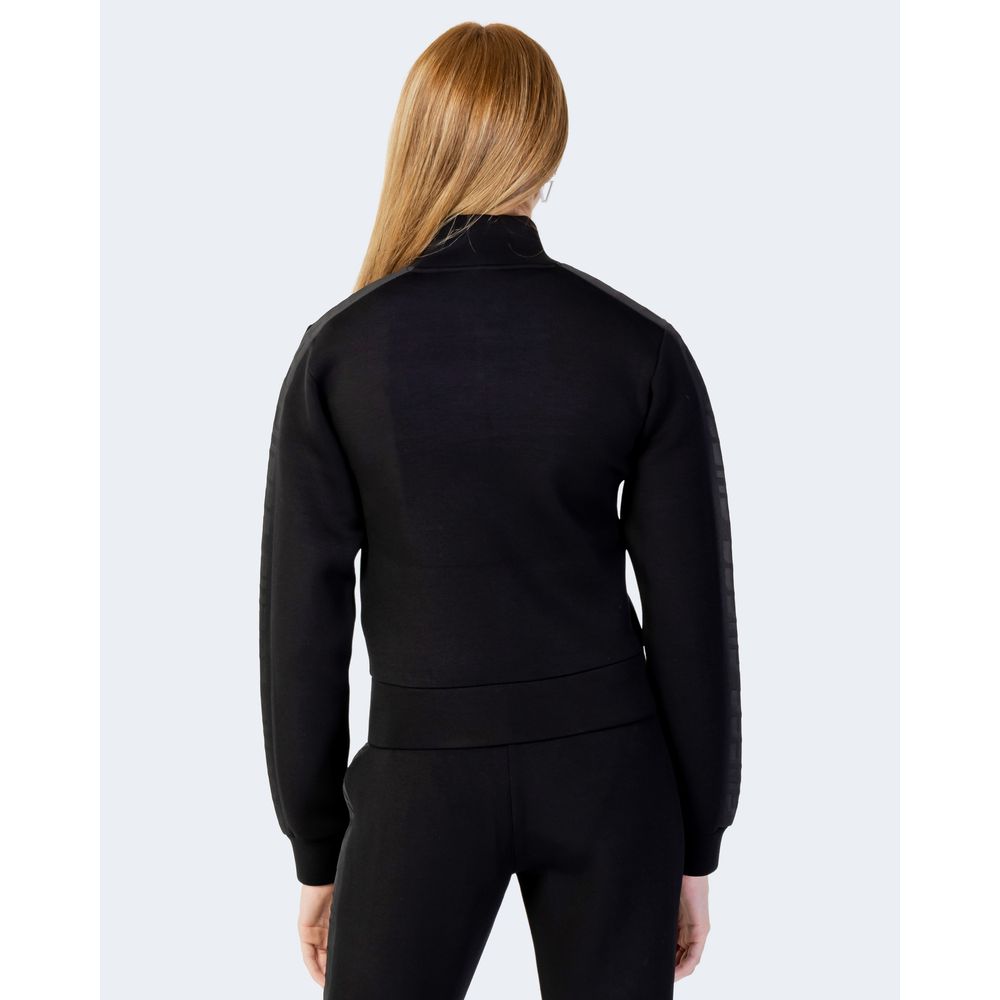 Back view of Guess Active Black Viscose Sweatshirt showcasing sleek design and comfortable fit.