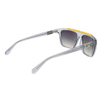 Guess Gray Men Sunglass with gunmetal full-rim metal frame and gradient brown plastic lenses, size 58-14-140, includes branded case.
