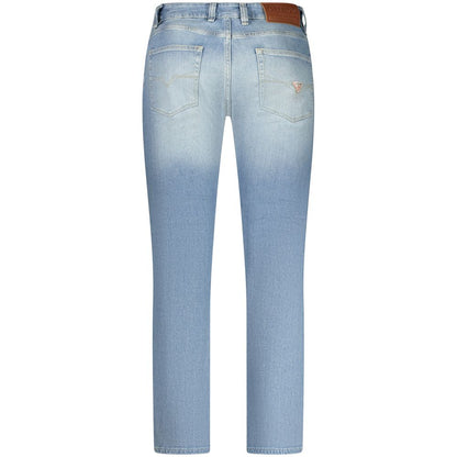 Back view of Guess Jeans Blue Cotton Men Jeans with recycled cotton blend