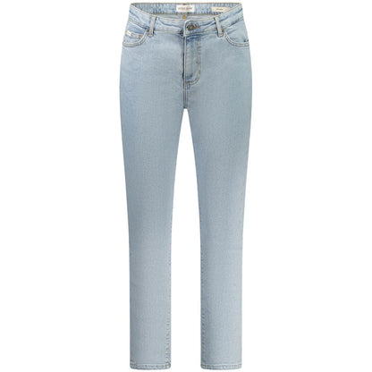 Guess Jeans Blue Cotton Women's Skinny Jean with five pockets and modern chic design, perfect for everyday style and comfort.