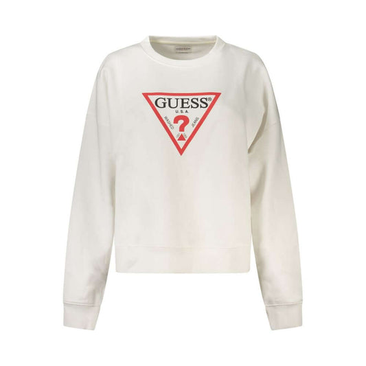 Guess Jeans White Cotton Sweater