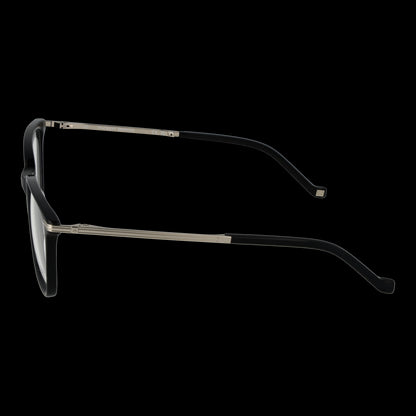 Side view of HACKETT BESPOKE MOD. HEB308 56002 eyewear for gents with black and silver frame.