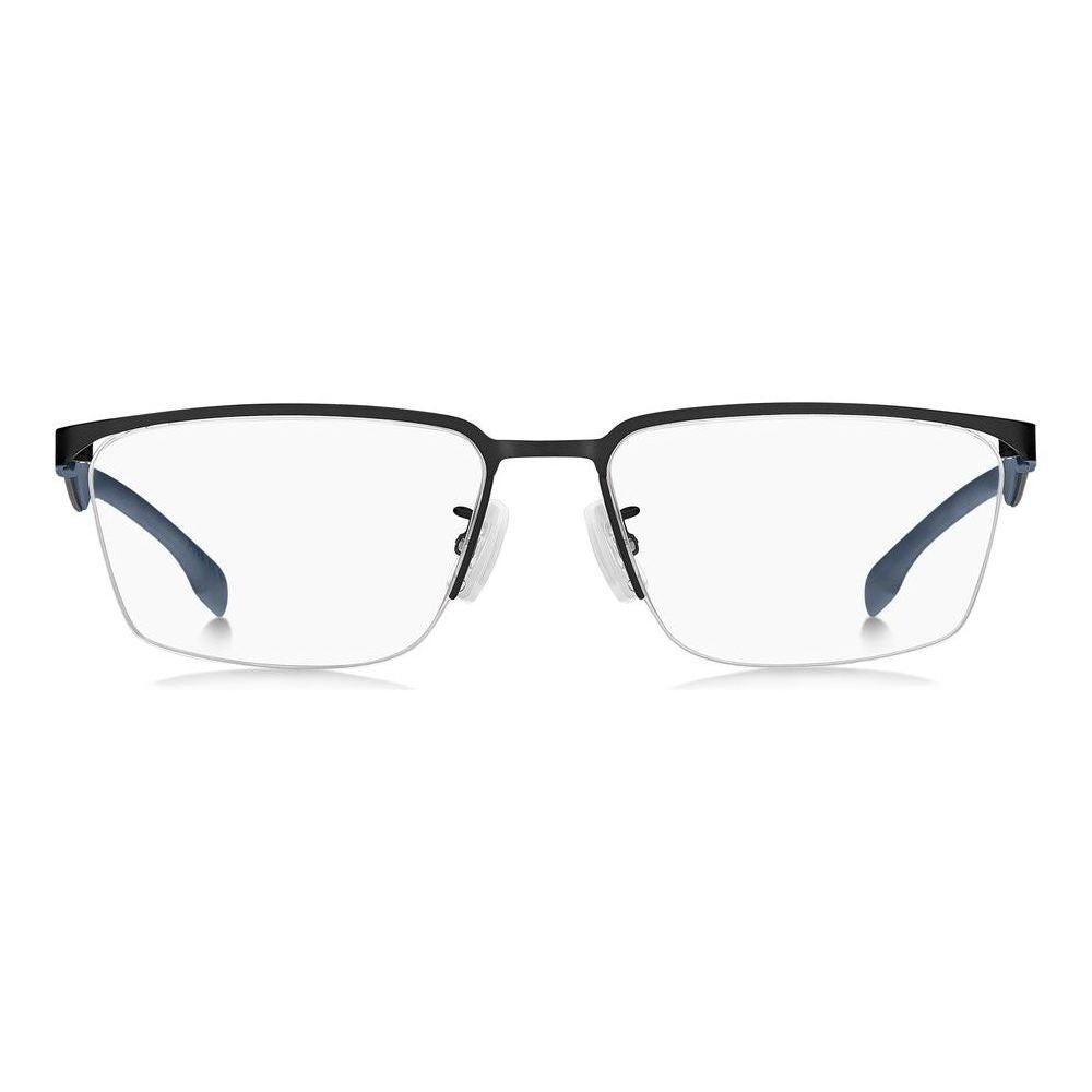Stylish HUGO BOSS MOD. BOSS 1543_F gent eyewear with sleek black frame and clear lenses.