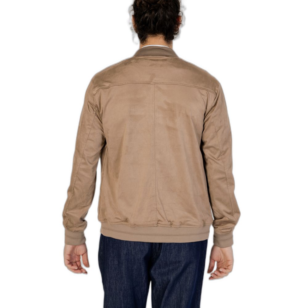 Hamaki-Ho Brown Polyester Bomber