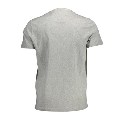Harmont & Blaine Brown Cotton Men T-Shirt, rear view showing short sleeves and classic crew neck design, ideal for casual luxury.