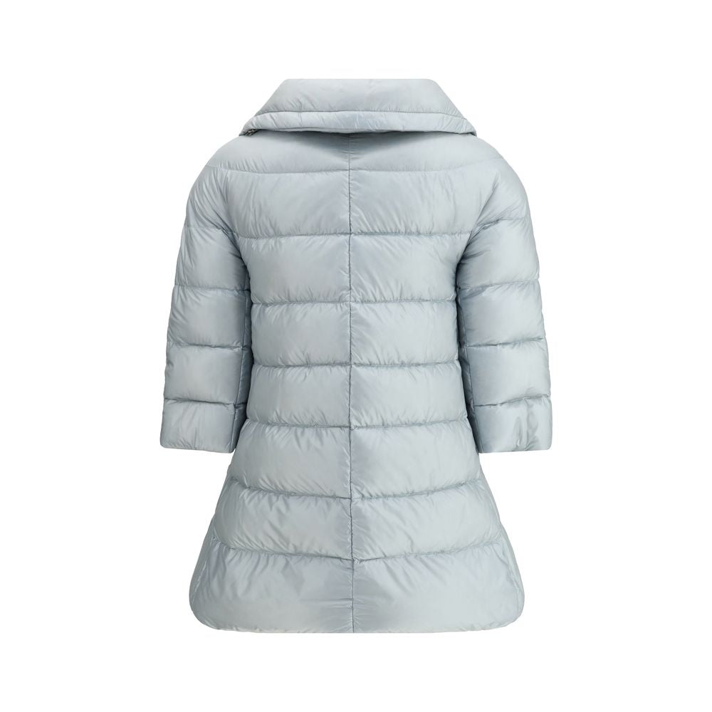 Herno Light Blue Polyester Coat