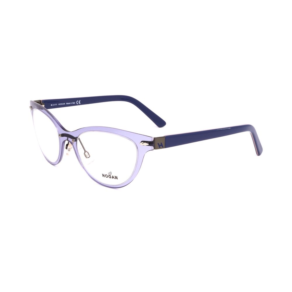 Hogan Light Blue Plastic Frames, model HO5019090, bright blue color, lens size 51/20/135mm, women's eyewear.