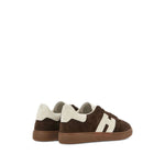Hogan Pre Sneakers Hogan Cool in chocolate brown with lace-up fastening and appliqué logo. Features memory foam insole and flat rubber sole.