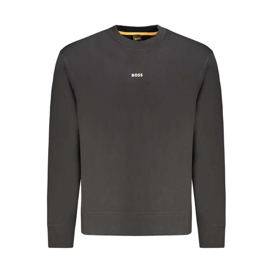 Hugo Boss Black Cotton Men Sweater