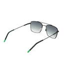 Hugo Boss Black Men Sunglass with metal rectangle frame, green gradient lenses, full-rim design, and 100% UVA & UVB protection.
