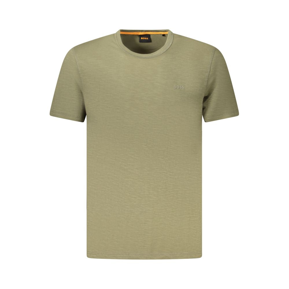 Hugo Boss Green Cotton Men T-Shirt