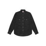 ICECREAM Shirts Black - Black denim shirt with front press-stud, long sleeves, and two chest flap pockets.