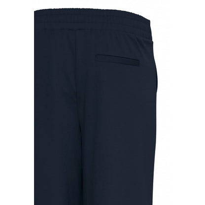 ICHI Blue Recycled Polyurethane Casual Pants