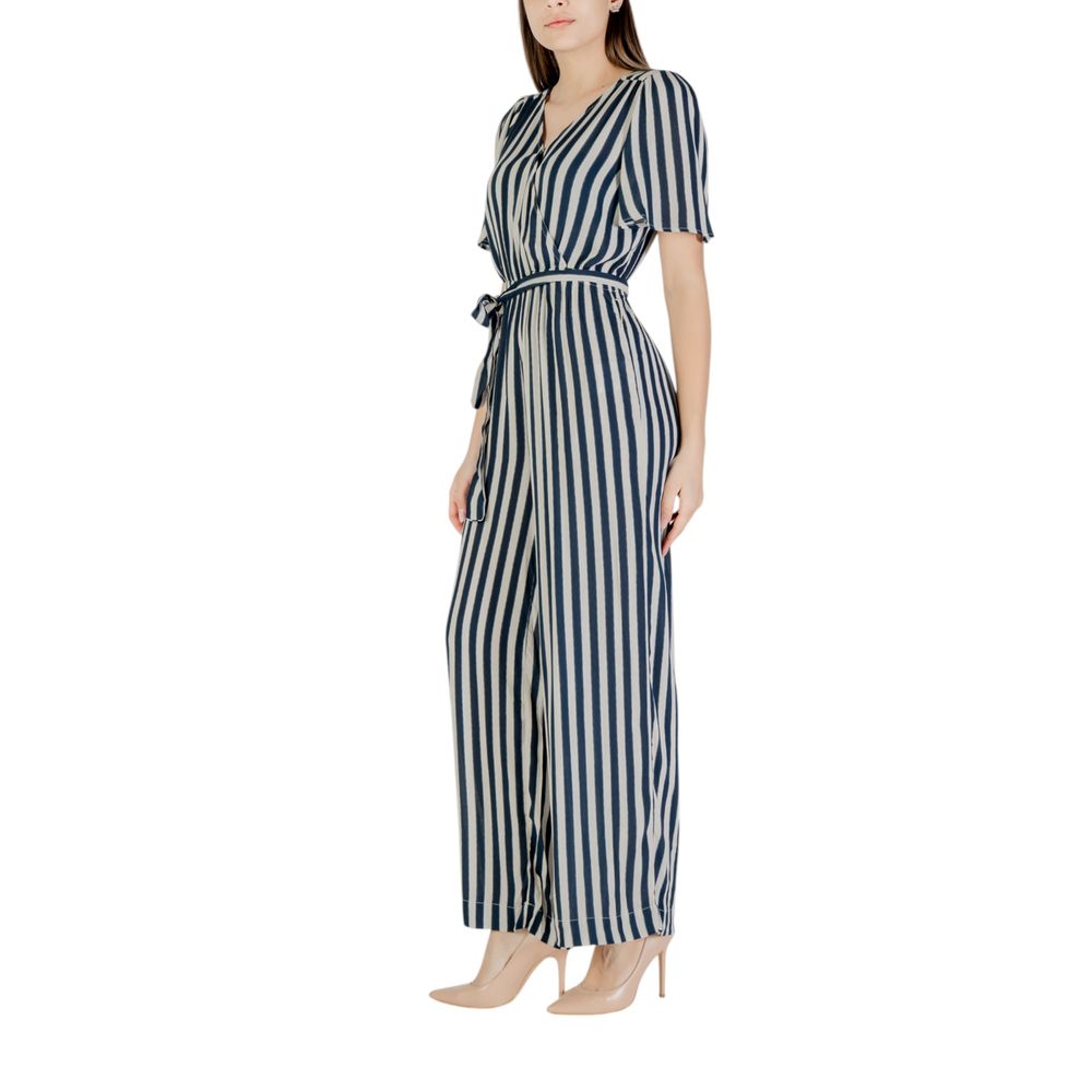 ICHI Blue Viscose Jumpsuit