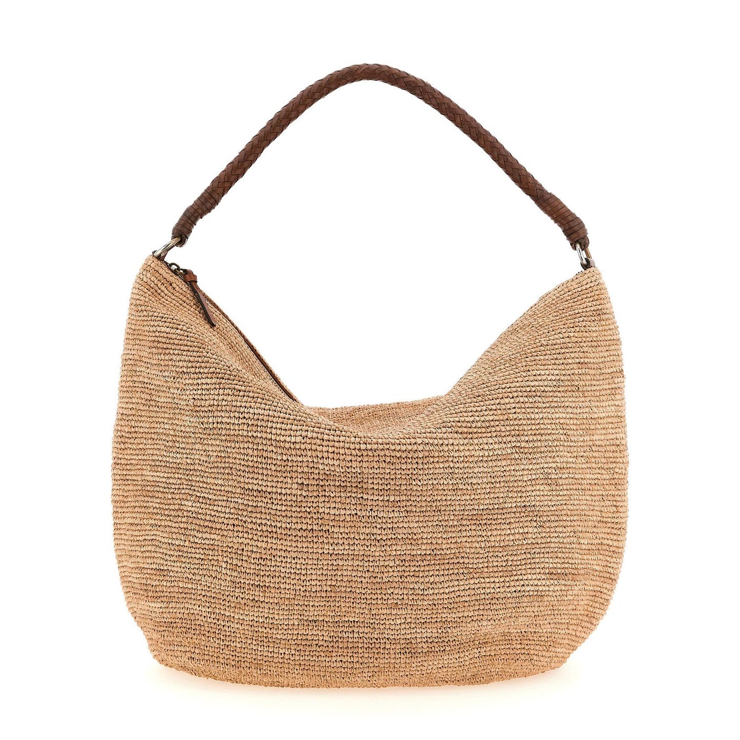 Ibeliv Beige Raffia Shoulder Bag