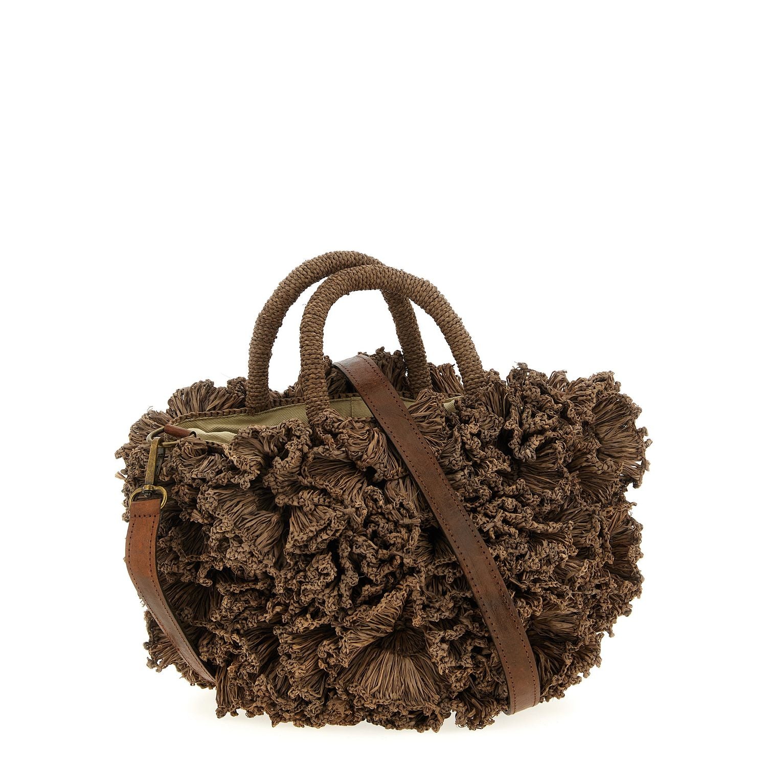 Ibeliv Brown Raffia Handbag