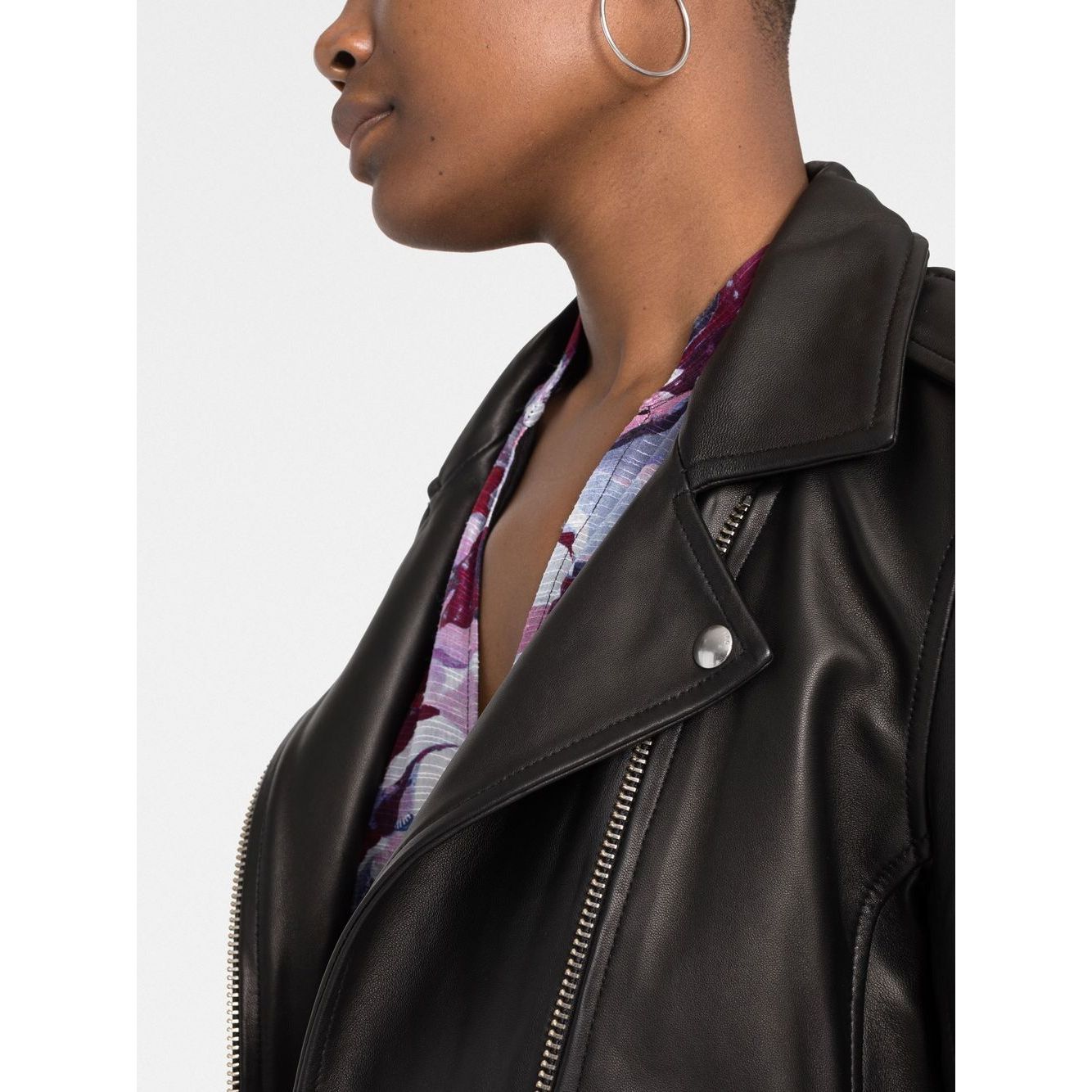 Iro Biker jacket with peak lapels