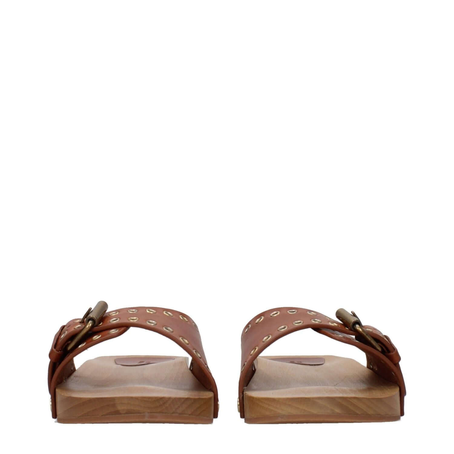 Isabel Marant Brown Leather Slippers
