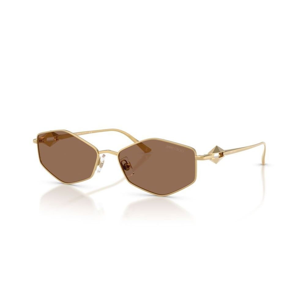 JIMMY CHOO MOD. JC 4017 metal sunglasses for lady featuring a chic design and brown lenses, elegant eyewear for stylish women.