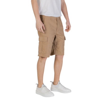 Jack Jones Beige Cotton Bermuda Shorts