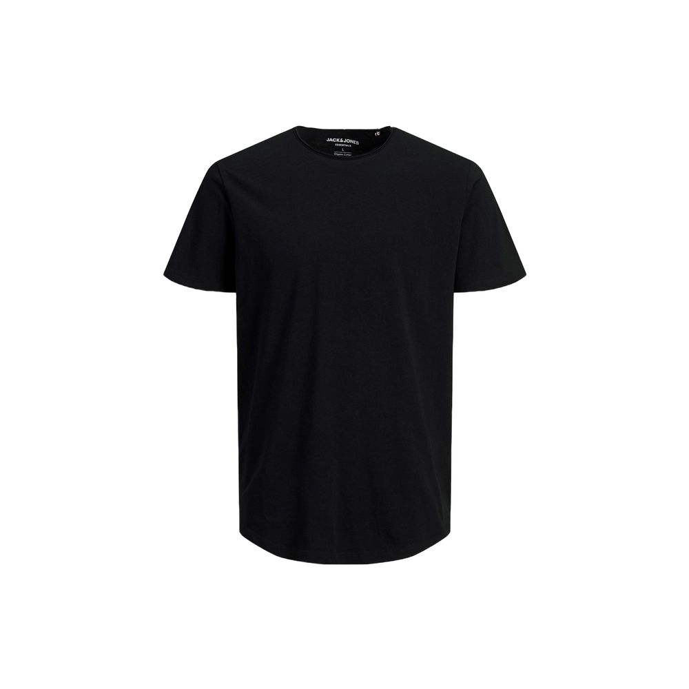 Jack Jones Black Organic Cotton Sportswear short-sleeved t-shirt, regular fit, crew neck, made from 100% organic cotton, model 12182498