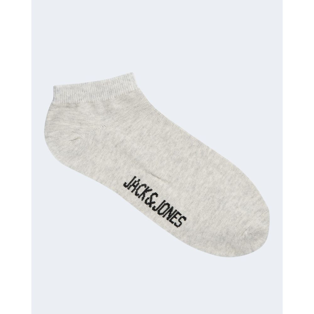 Jack Jones Gray Cotton Socks - Comfortable and stylish short socks for men, 5-pack, made of 72% cotton for everyday wear.