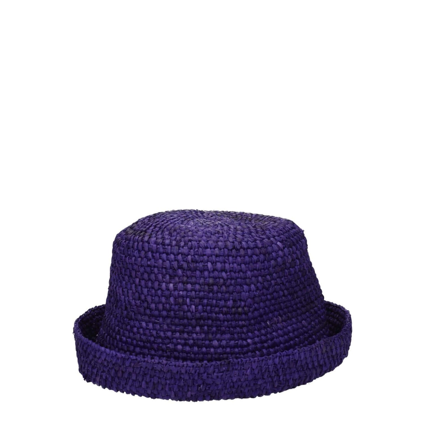 Jacquemus Purple Raffia Hat with front logo, casual style, made from 100% raffia. Colors may vary. MPN: 235AC4505046650.