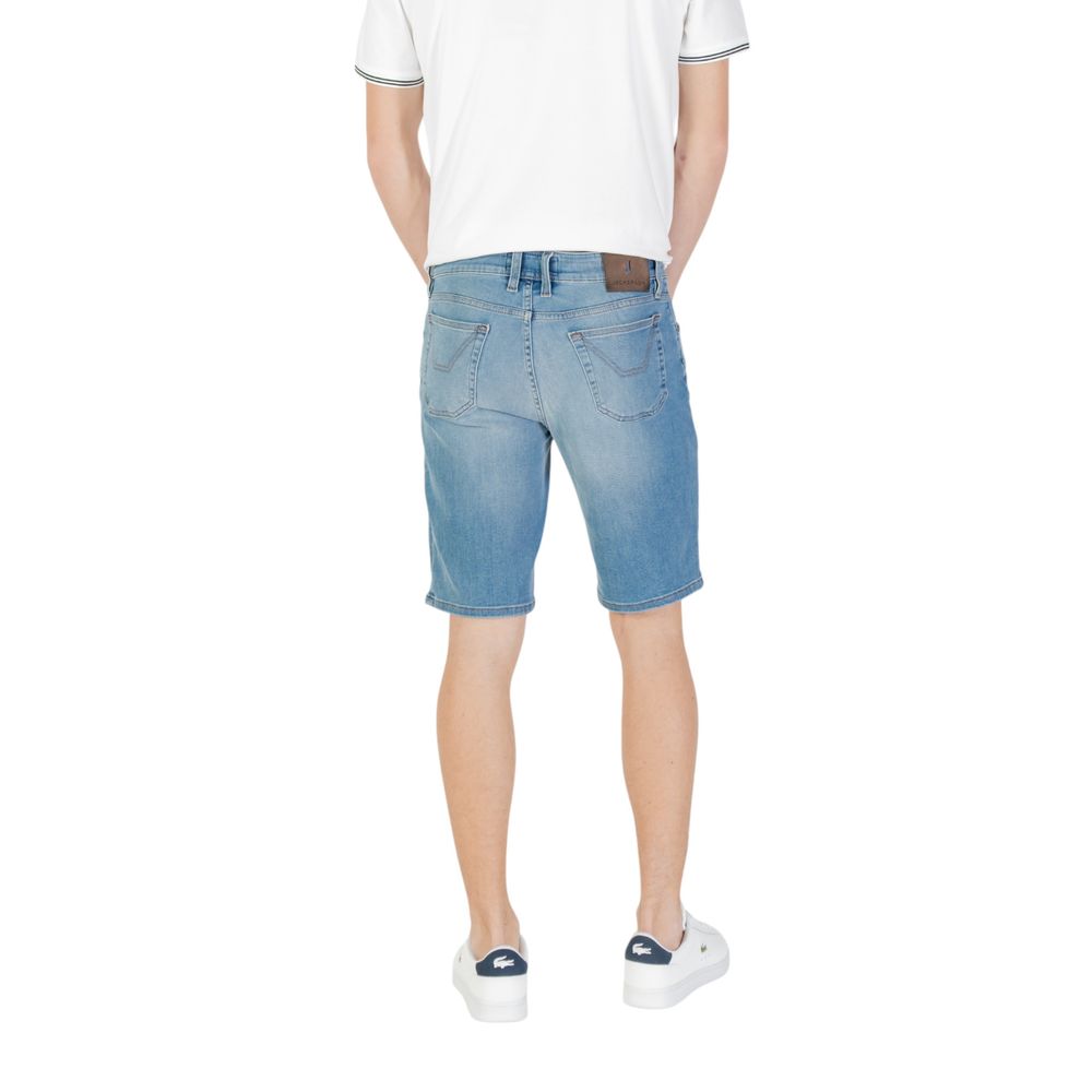 Jeckerson Light Blue Cotton Bermuda Shorts