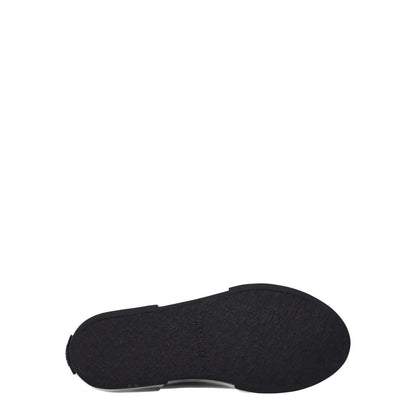 Jil Sander Black Fabric High Top Sneakers sole with rubber outsole and back logo details.