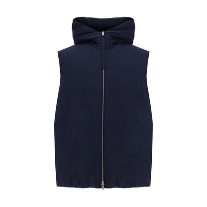 Jil Sander Blue Polyester Sleveless Jacket