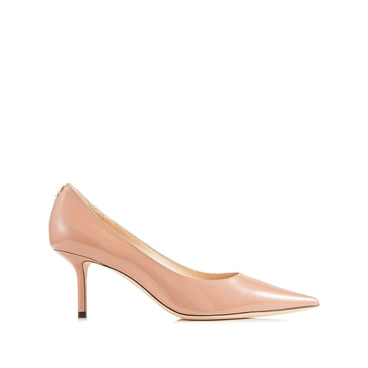 Jimmy Choo Love 65 Ballet-Patent-Leather Pumps with JC Emblem High Heel