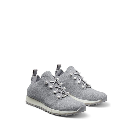 Jimmy Choo Veles Cashmere Knit Trainers Sneakers