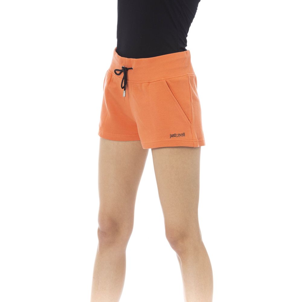 Just Cavalli Orange Cotton Women's Sweatshorts