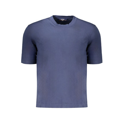 K-WAY Blue Cotton Sweater short sleeved t-shirt with crew neck and logo