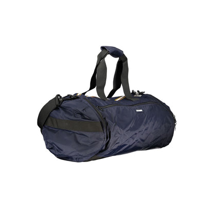 K-WAY Blue Polyamide Luggage And Travel bag with shoulder straps, zip closure, and logo