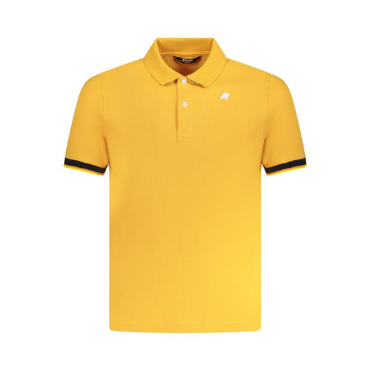 K-WAY Orange Cotton Polo Shirt with short sleeves, 2 buttons, contrasting details, logo application. Perfect for casual wear.