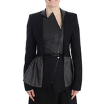 KAALE SUKTAE Black Short Blazer Coat Biker Jacket with zip closure and elegant details