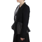 KAALE SUKTAE Black Short Blazer Coat Biker Jacket with elegant details and zip closure, side view