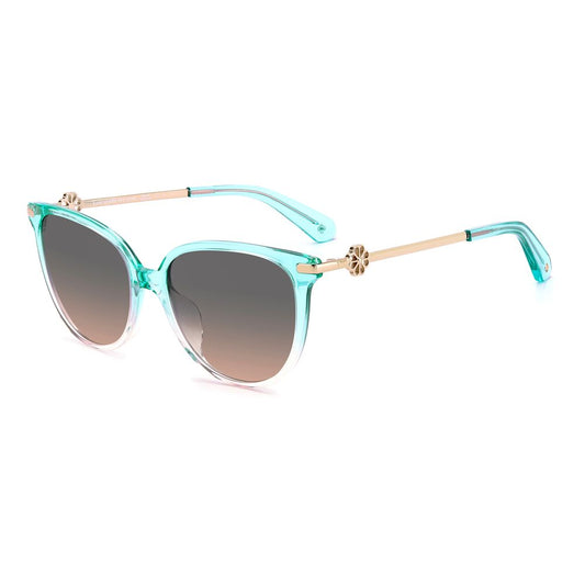 Kate Spade Green Acetate Sunglasses with grey lenses offering 100% UV protection, model KATE SPADE WOMEN KRISTINAGSIWB, size 54/17/140mm.