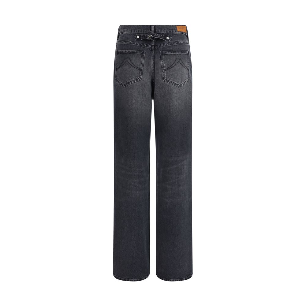 Kenzo Black Cotton Straight-Leg Jeans