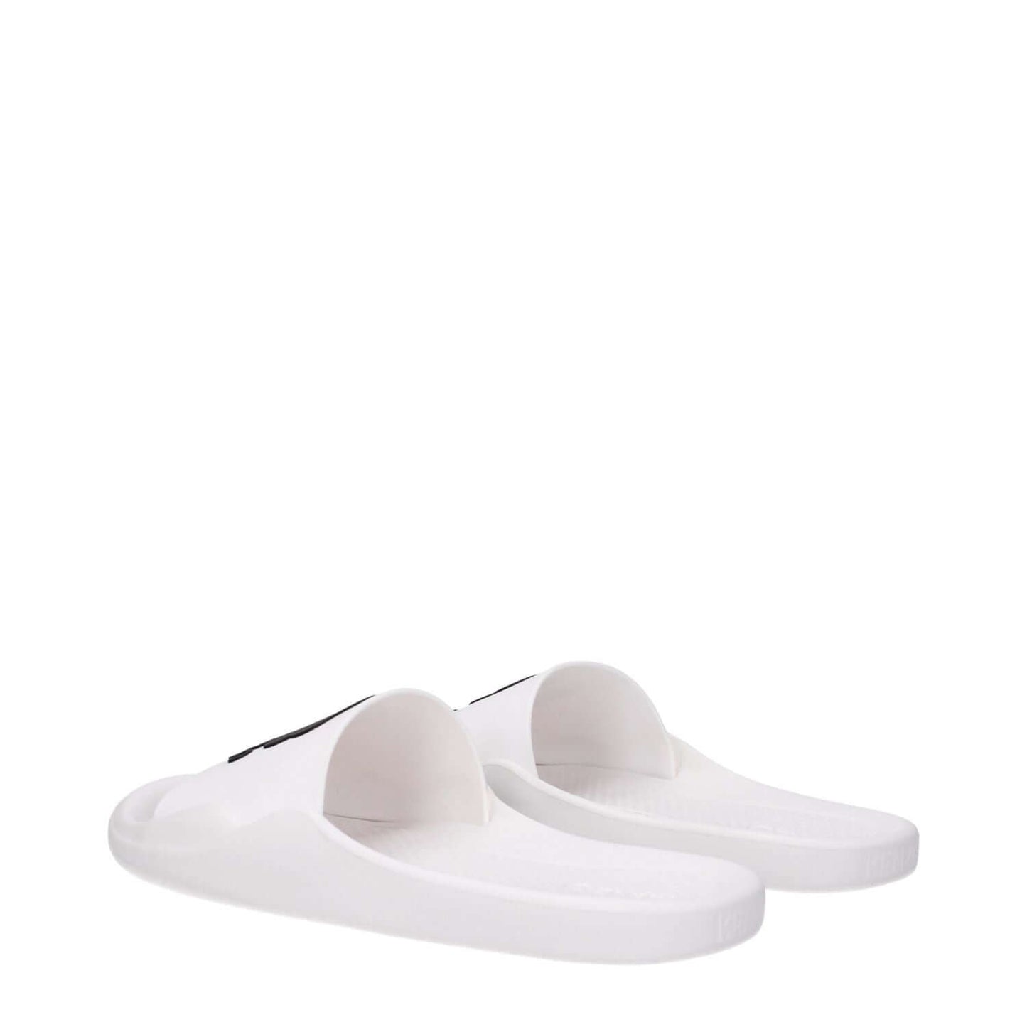 Kenzo White Cotton Slippers with rubber sole and front logo, open toe design, casual style, low flat heel, MPN FE52MU110P5102.