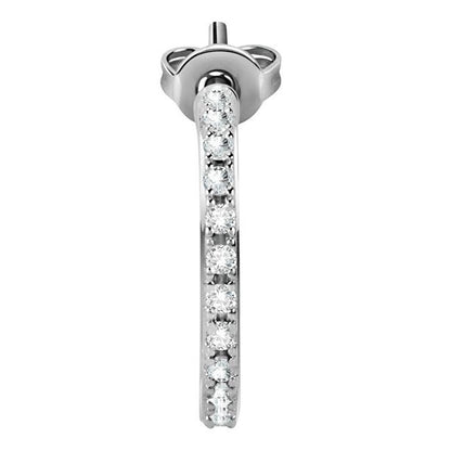 Elegant earring from LA PETITE STORY JEWELRY Mod. LPS02ARQ25 with sparkling gemstones in a silver setting.